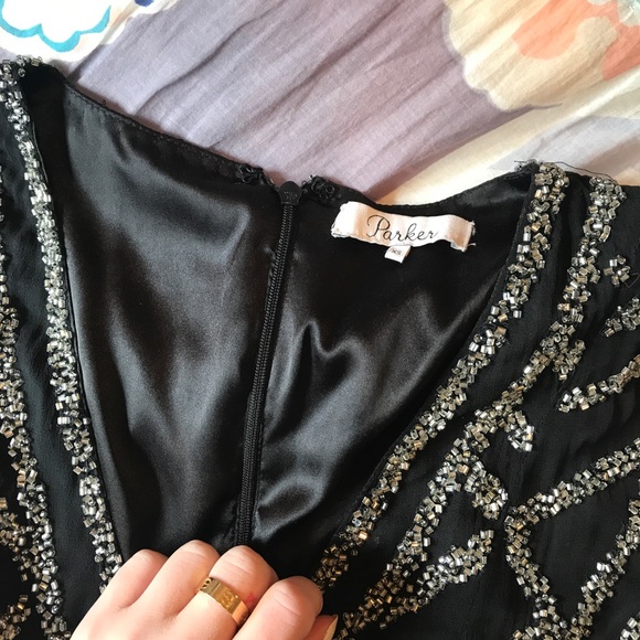 Parker Short Sleeve Beaded Dress - Picture 2 of 3